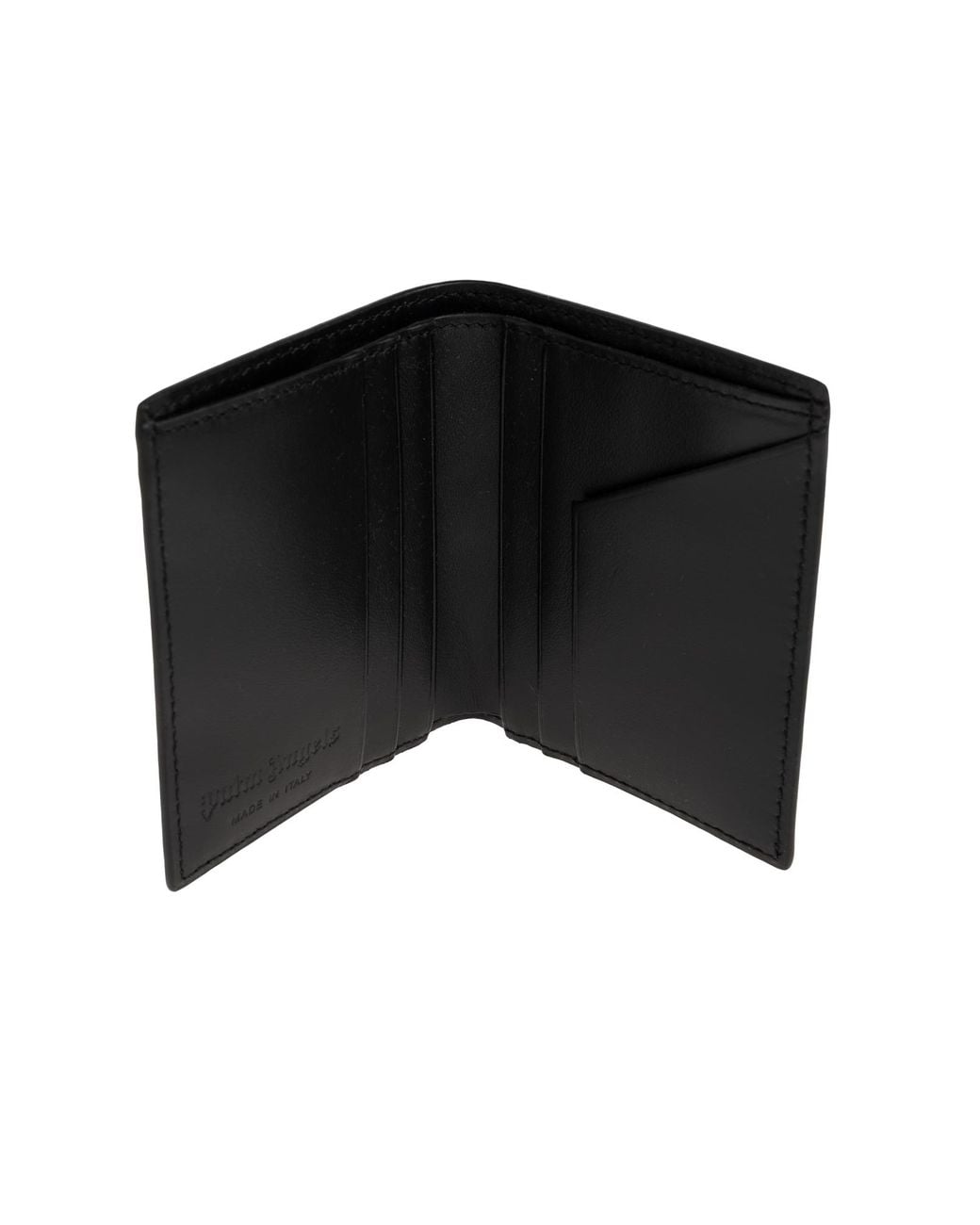 Palm Angels Black Leather Cardholder With Logo for men