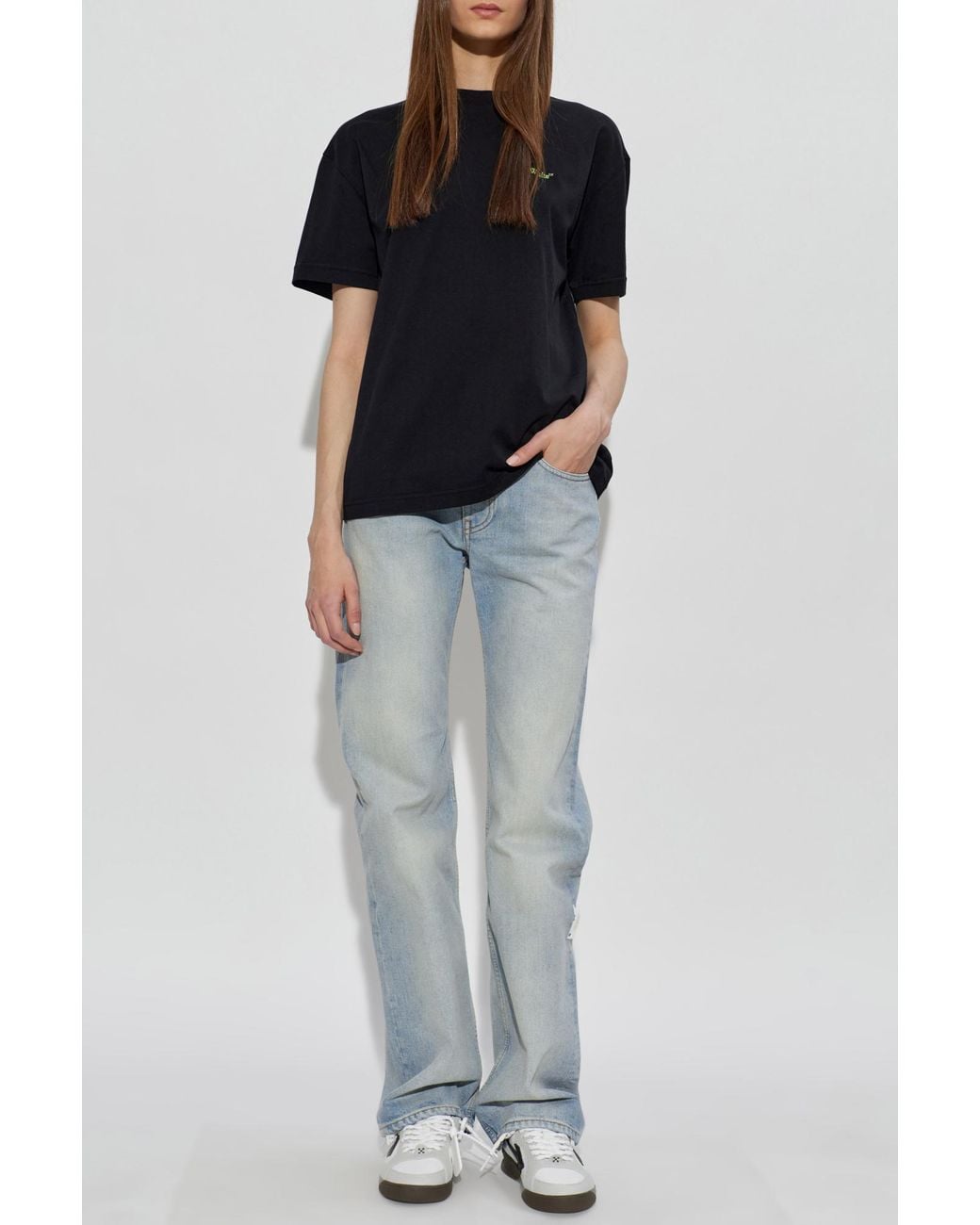 Off-White c/o Virgil Abloh Black T-Shirt With Logo
