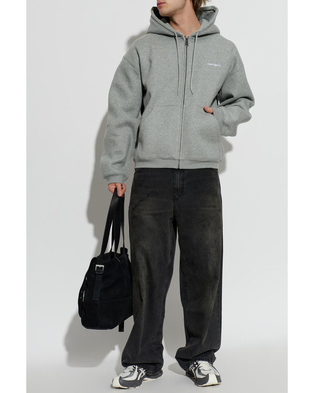 Carhartt Gray 'Ebbert' Crew Neck Sweatshirt for men