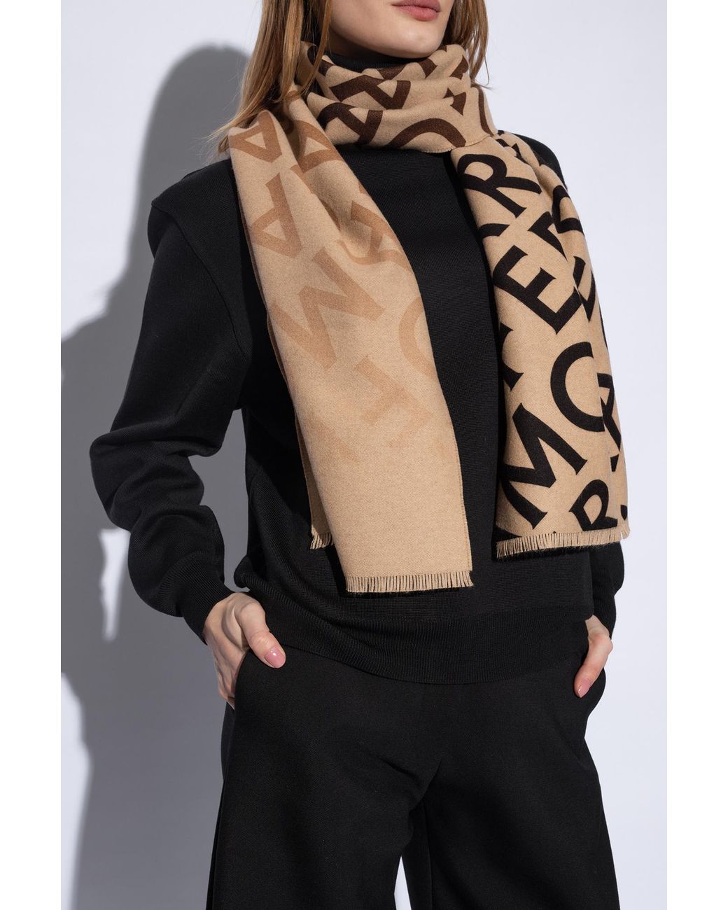Ferragamo Natural And Wool Scarf