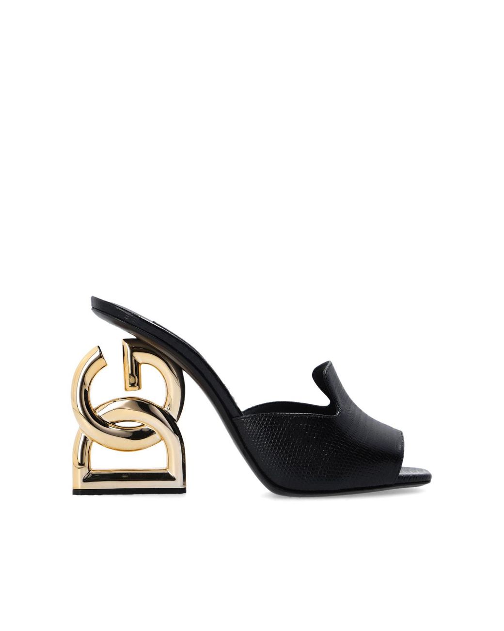 Dolce u0026 Gabbana Heeled Mules in Black | Lyst