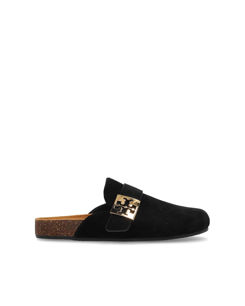 Tory Burch Black Suede Slides Mellow