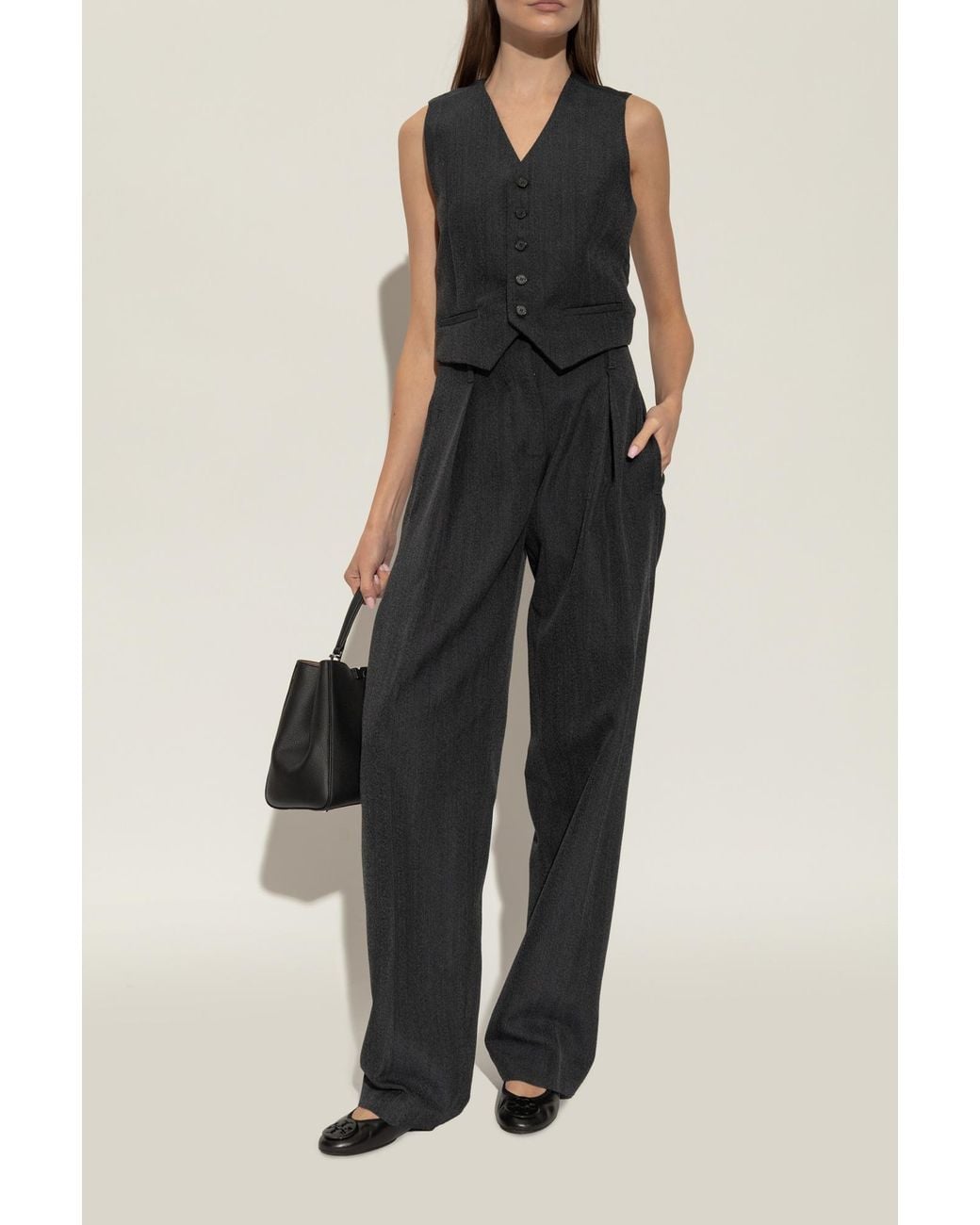 Tory Burch Black "Reva" Ballerinas