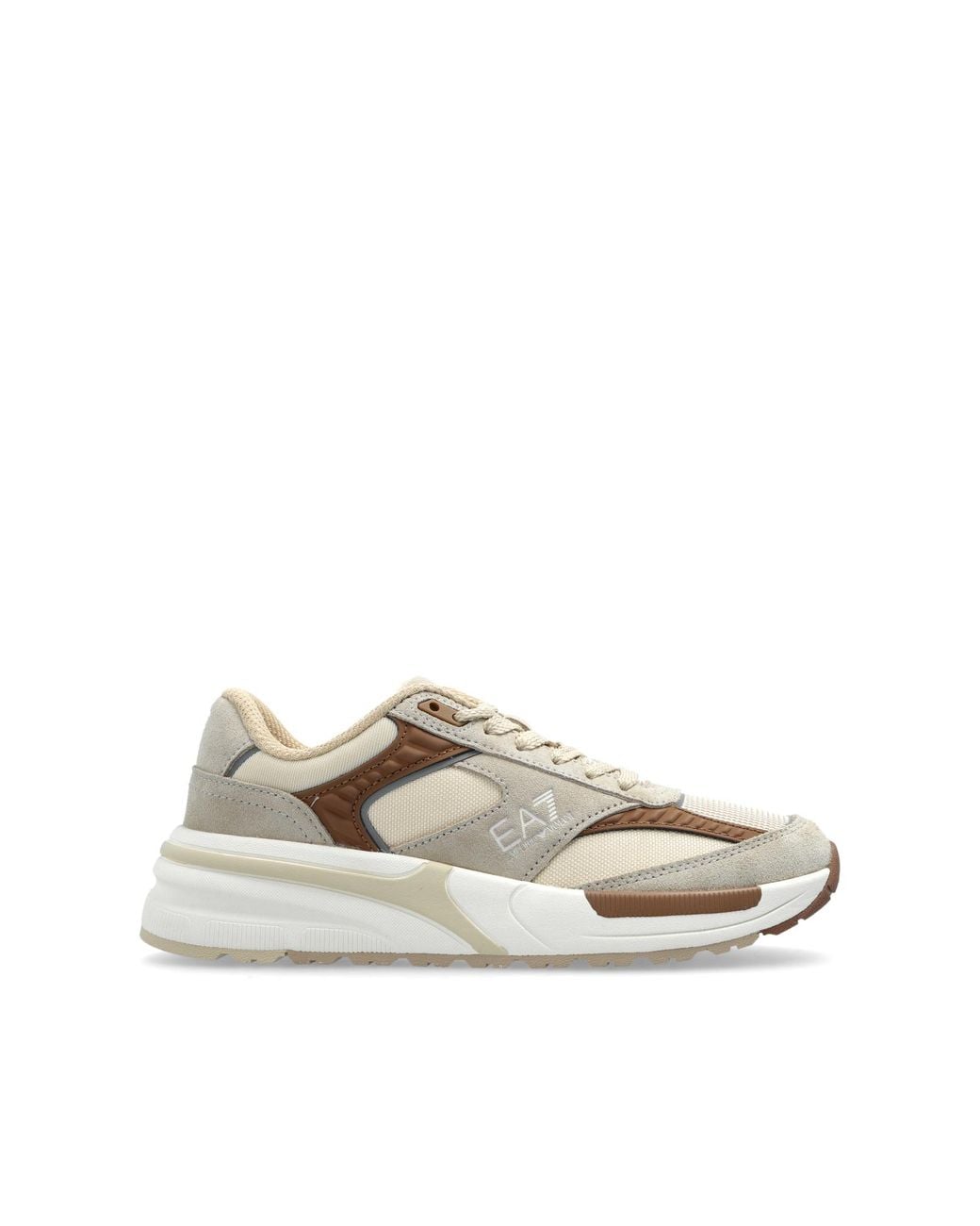 EA7 White Sports Shoes With Logo
