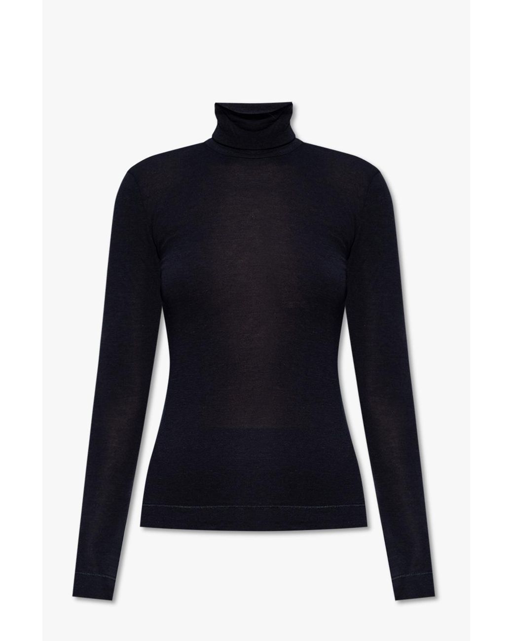 Hanro Blue Long-Sleeve Turtleneck