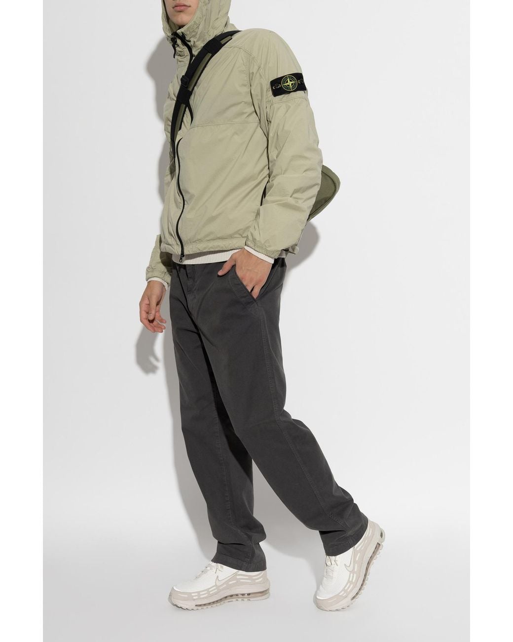 Stone Island Natural Jacket With Logo Patch for men