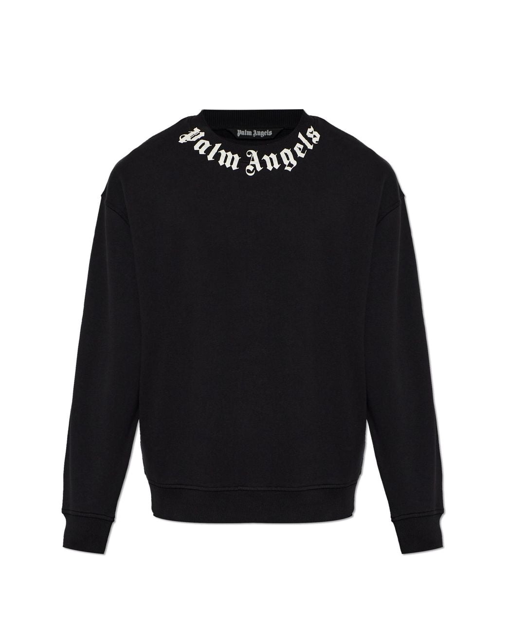 Palm Angels Blue Sweatshirt With Logo for men