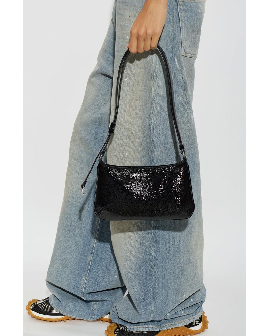 Palm Angels Black Leather Bag 'Giorgina'