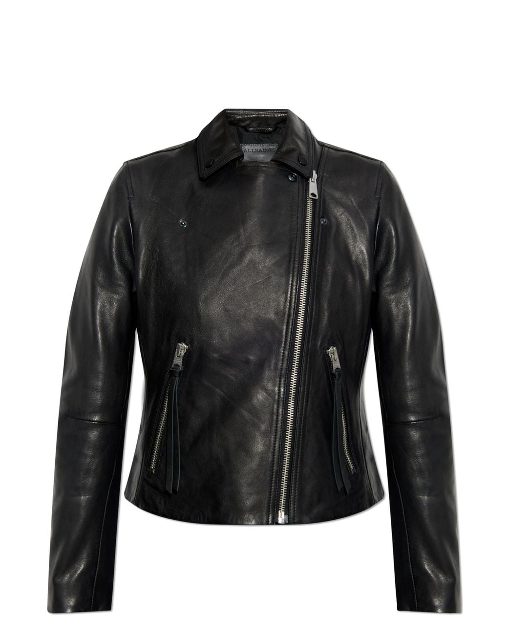 AllSaints Black Leather Jacket Dalby