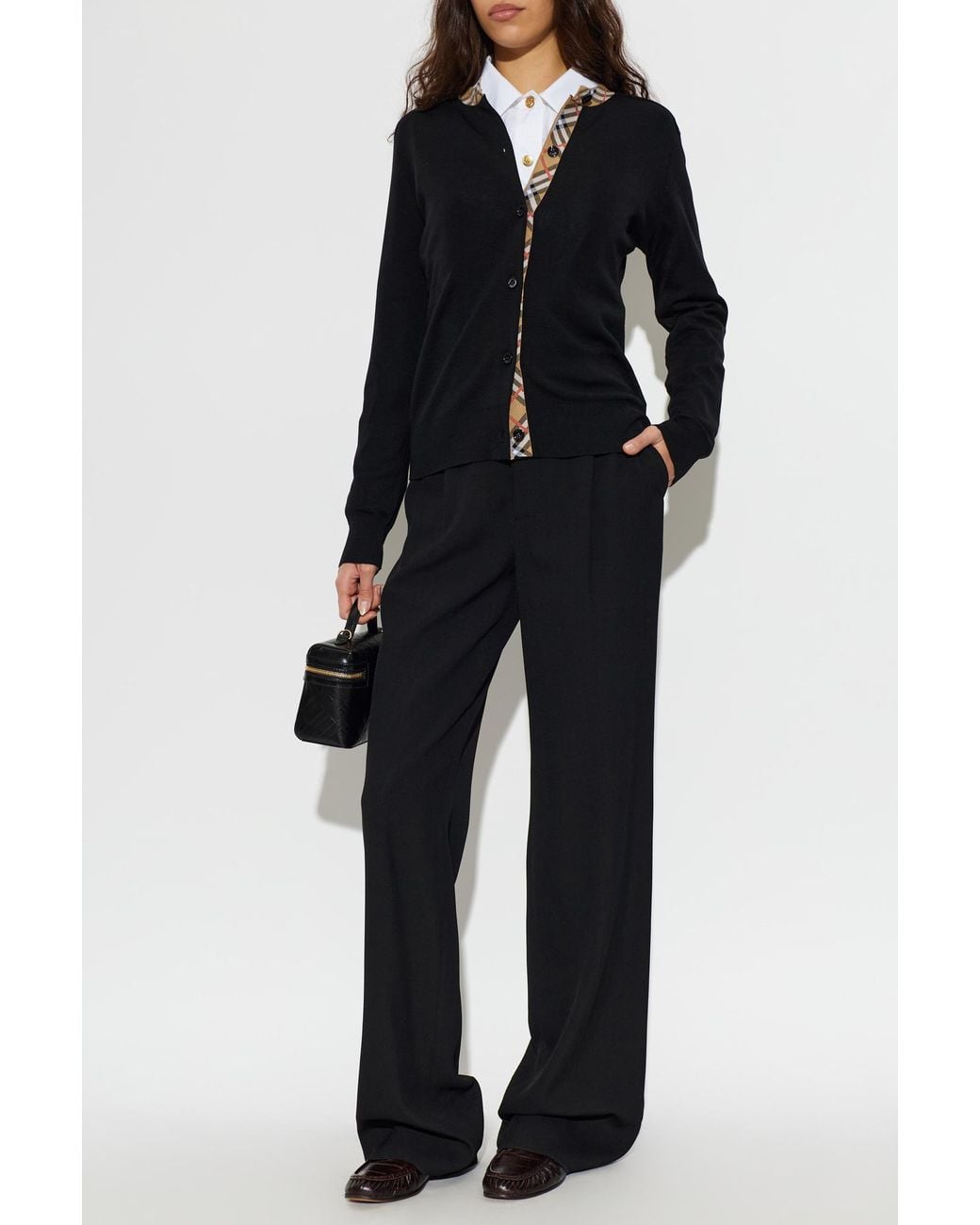 Burberry Black Wool Cardigan