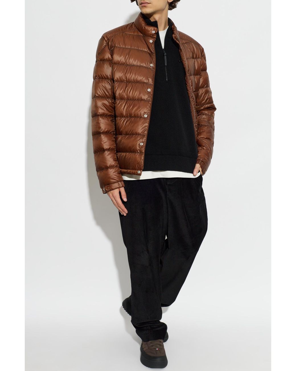 Moncler Brown Down Jacket "Selves" for men