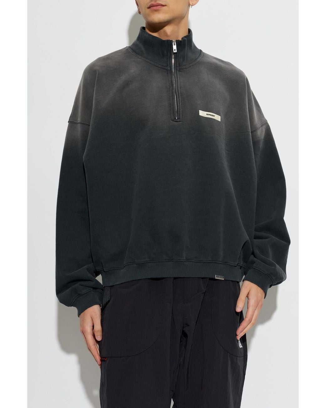 Represent Black 'Vintage'-Effect Sweatshirt for men