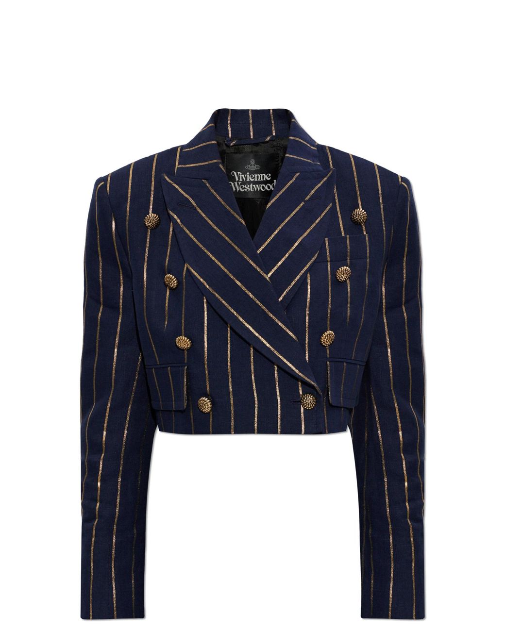 Vivienne Westwood Blue Double-Breasted Linen Blazer