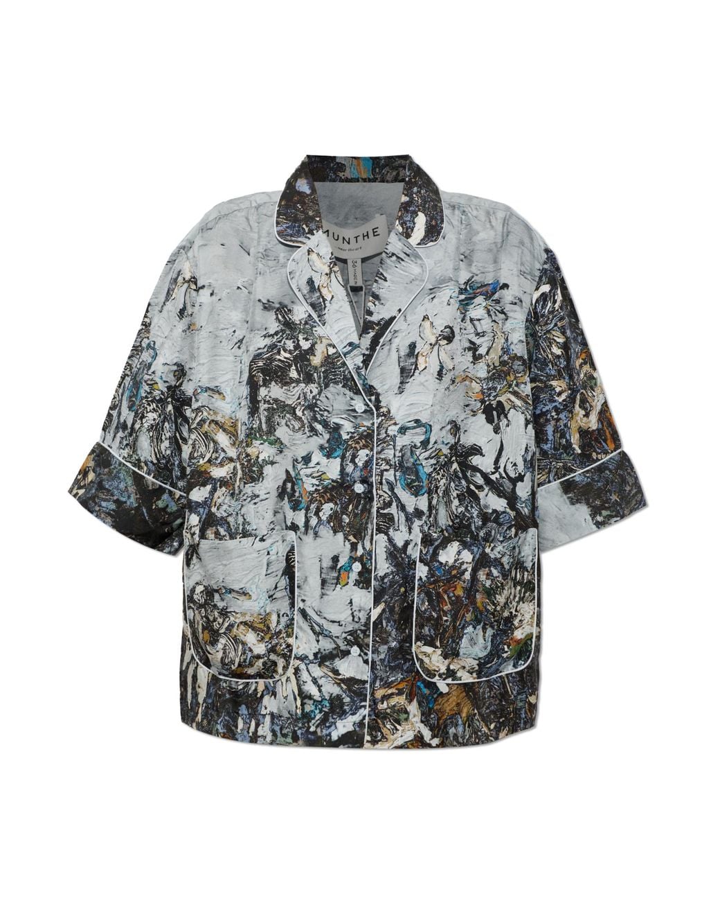 Munthe Gray Silk Shirt 'Vushi'