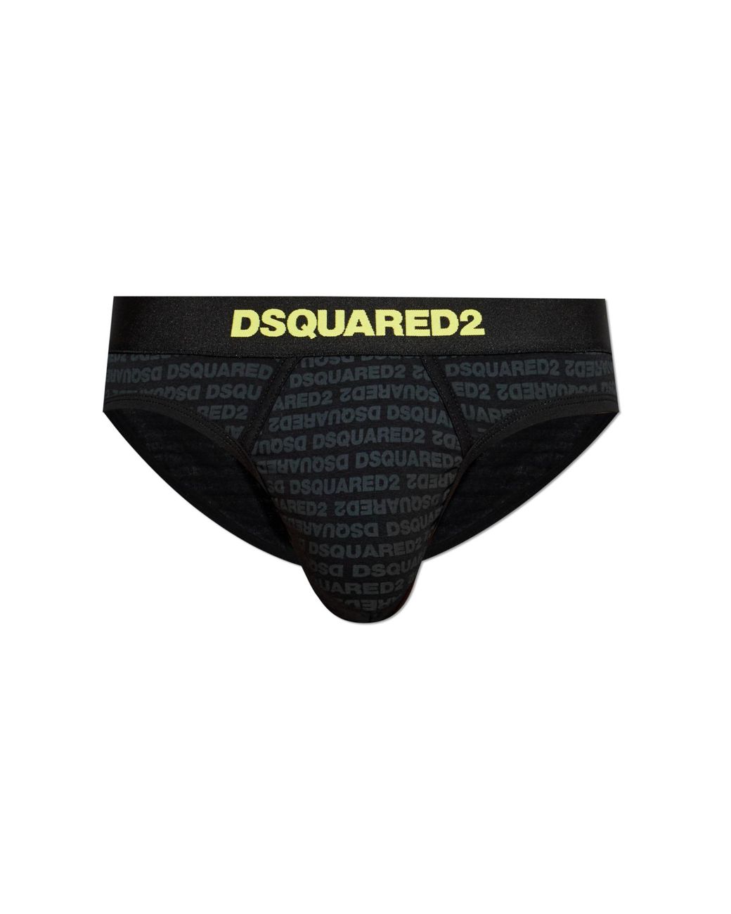 DSquared² Black Cotton Briefs With Monogram for men
