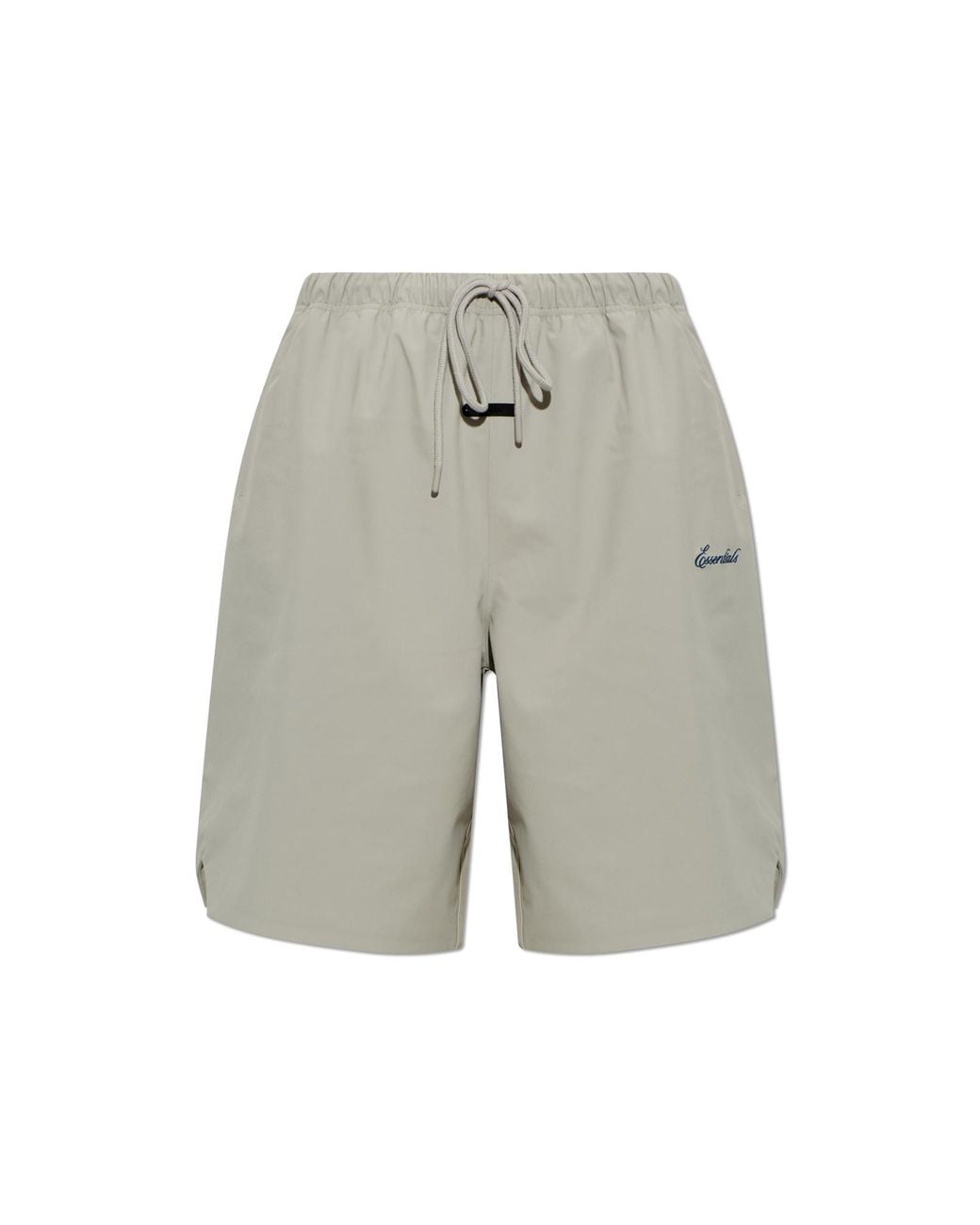 Fear Of God Gray Embroidered Logo Shorts for men