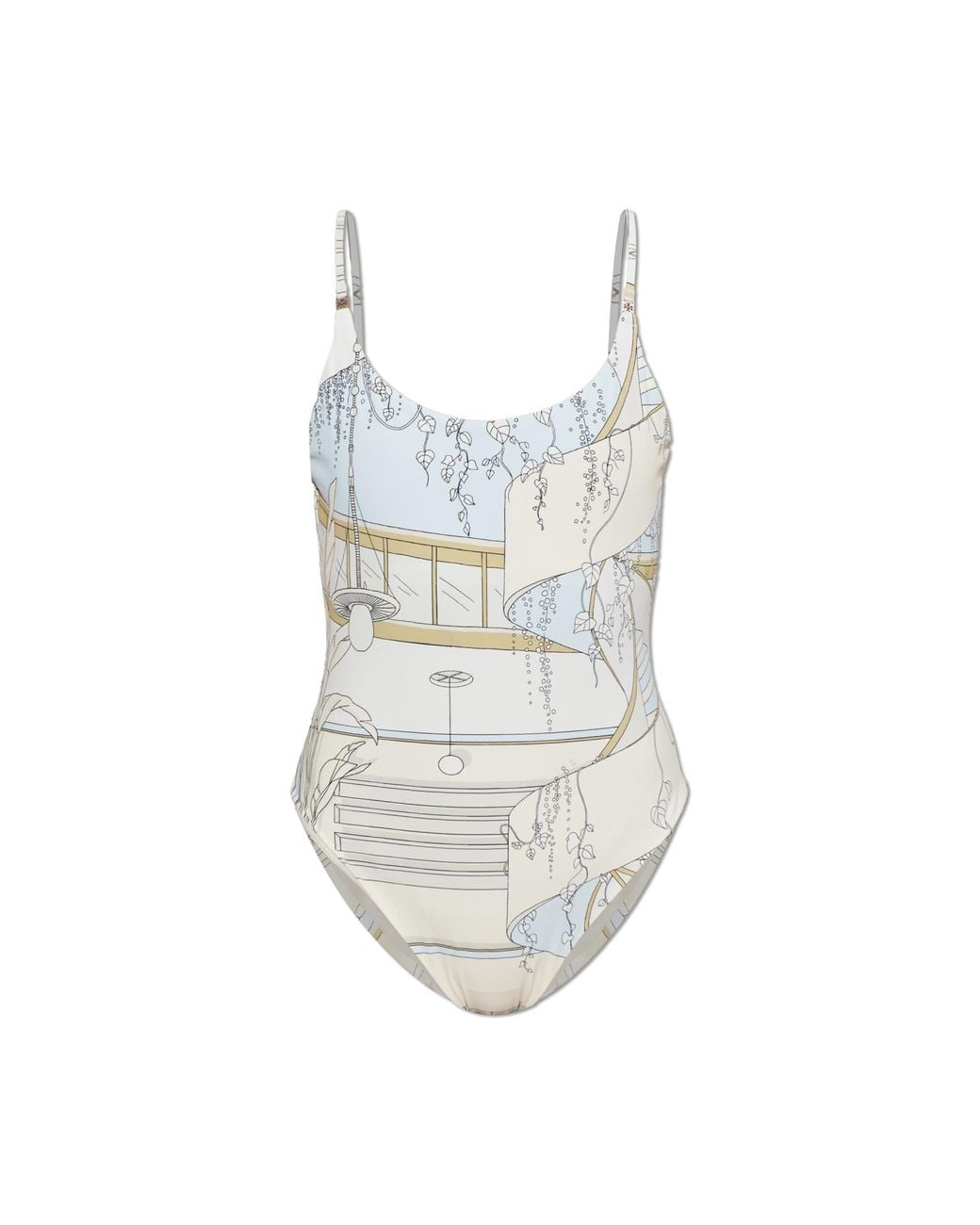 Tory Burch White One-Piece Swimsuit