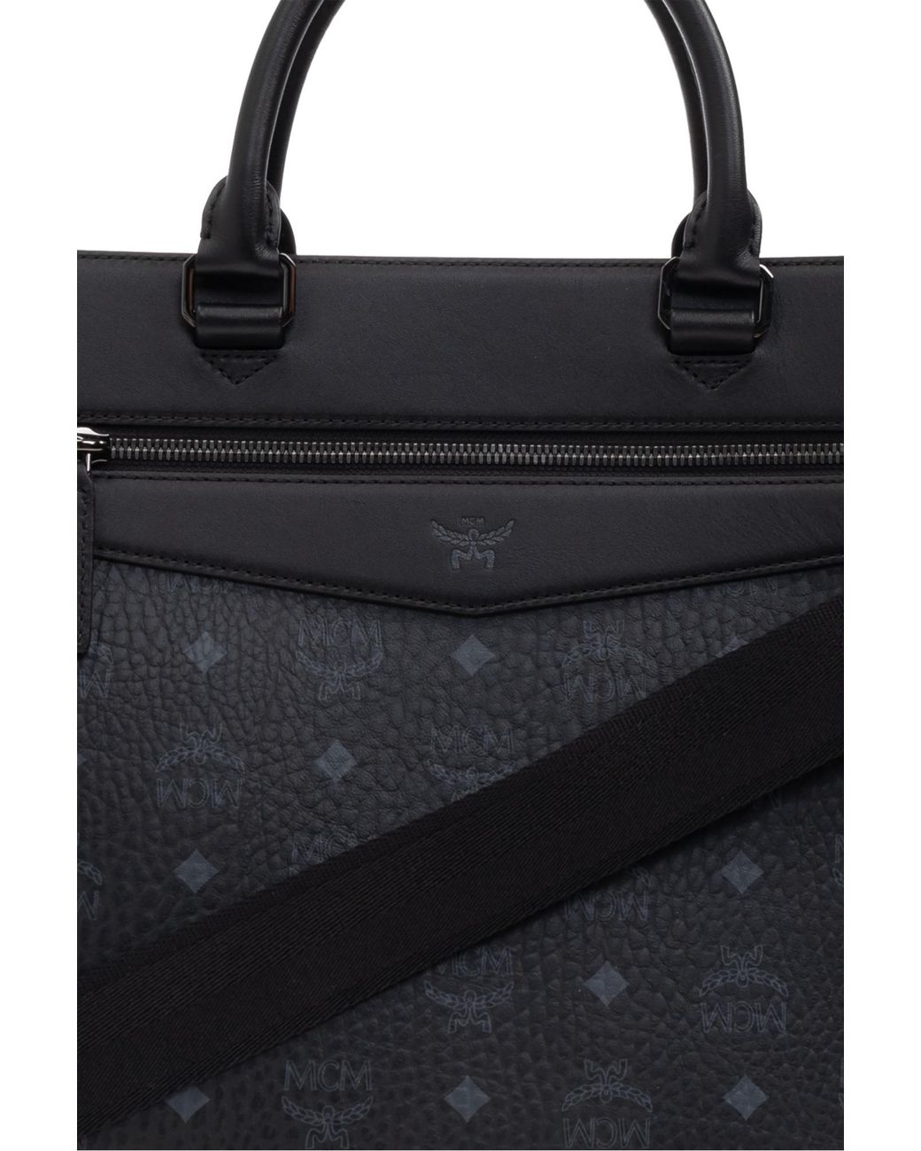 MCM Black "Diamond Large" Shopper Bag for men
