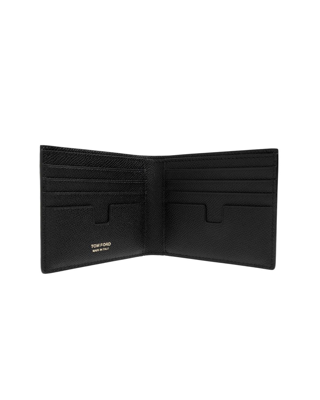 Tom Ford Black Folded Leather Wallet for men