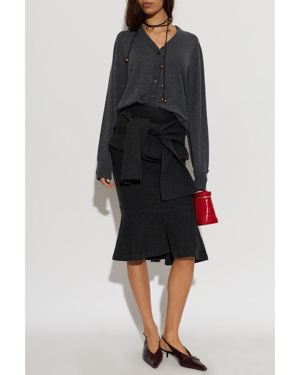 Jacquemus Gray Cashmere Cardigan 'Pablo'