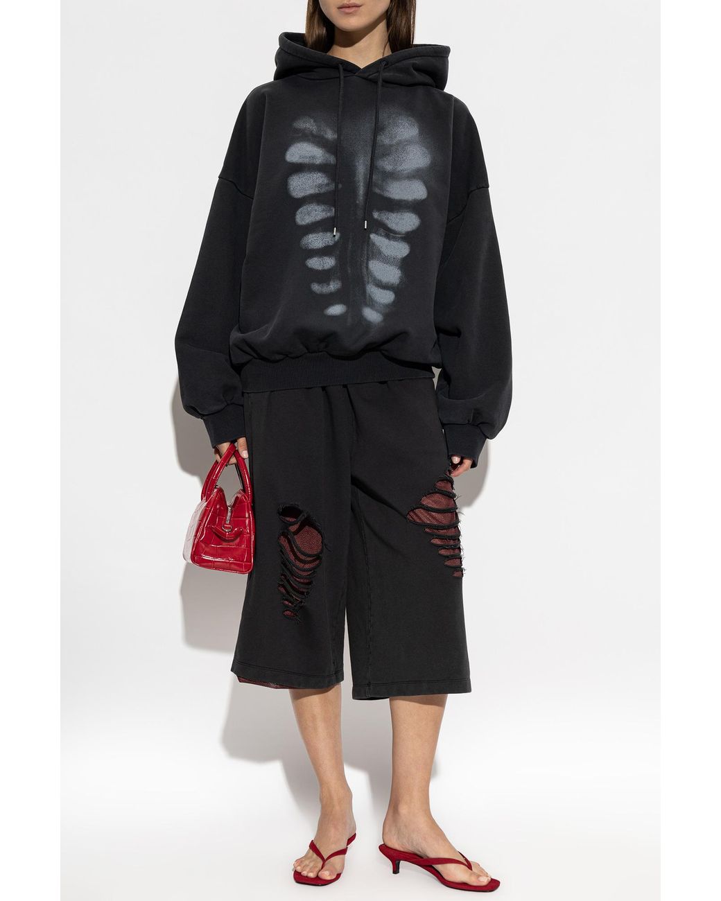 AVAVAV Black Oversize Sweatshirt