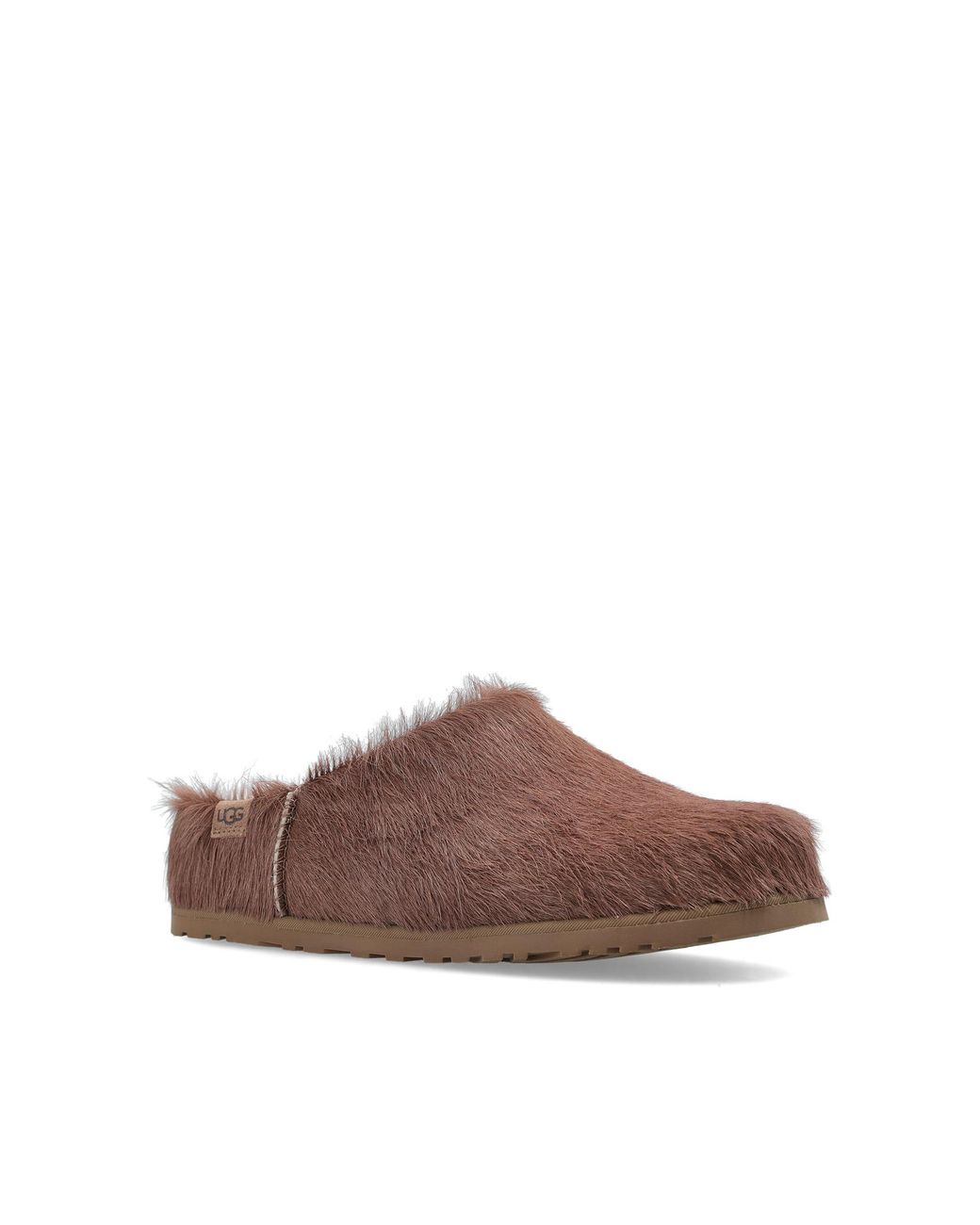 Ugg Brown 'Otzo Calf Hair Clog' Leather Shoes