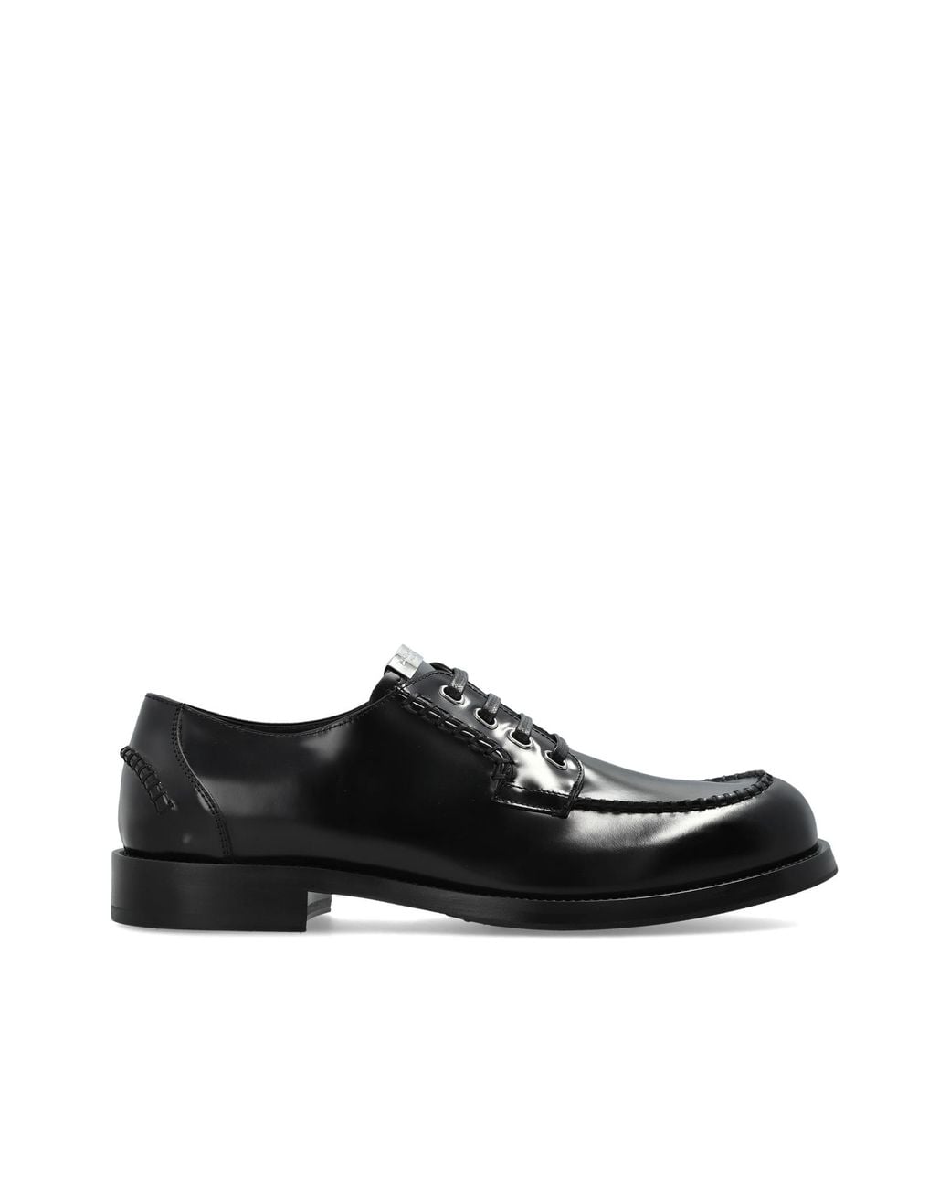 Dolce & Gabbana Black Leather Shoes With Logo for men