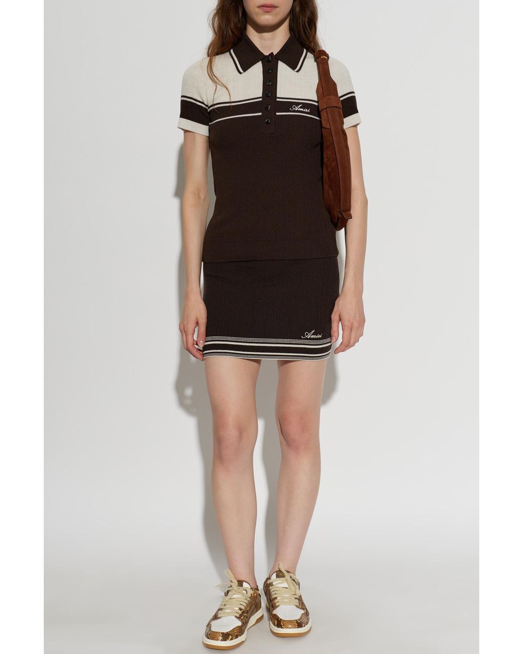Amiri Black Wool Skirt