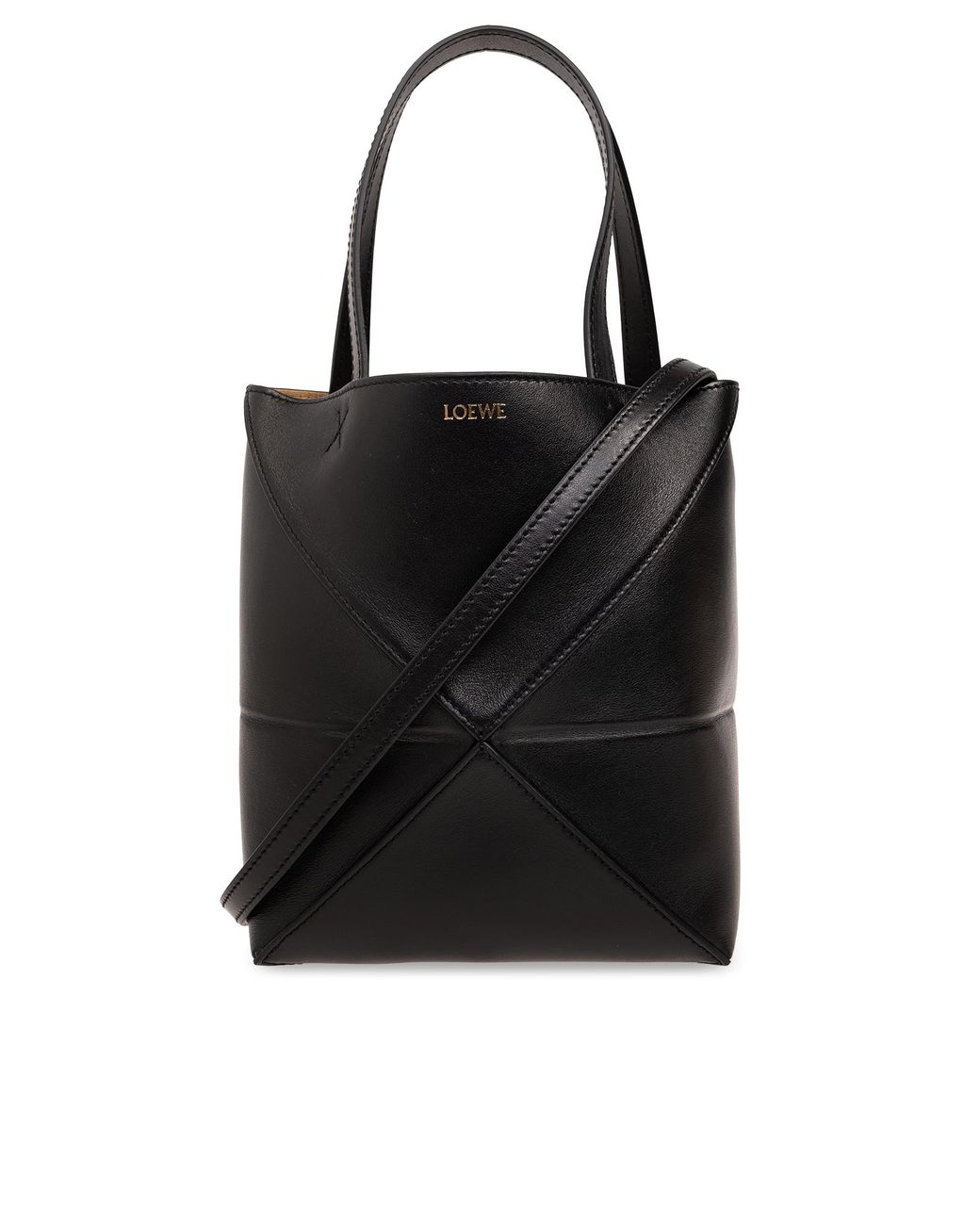 Loewe Black Shoulder Tote Bag 'Mini Puzzle Fold'