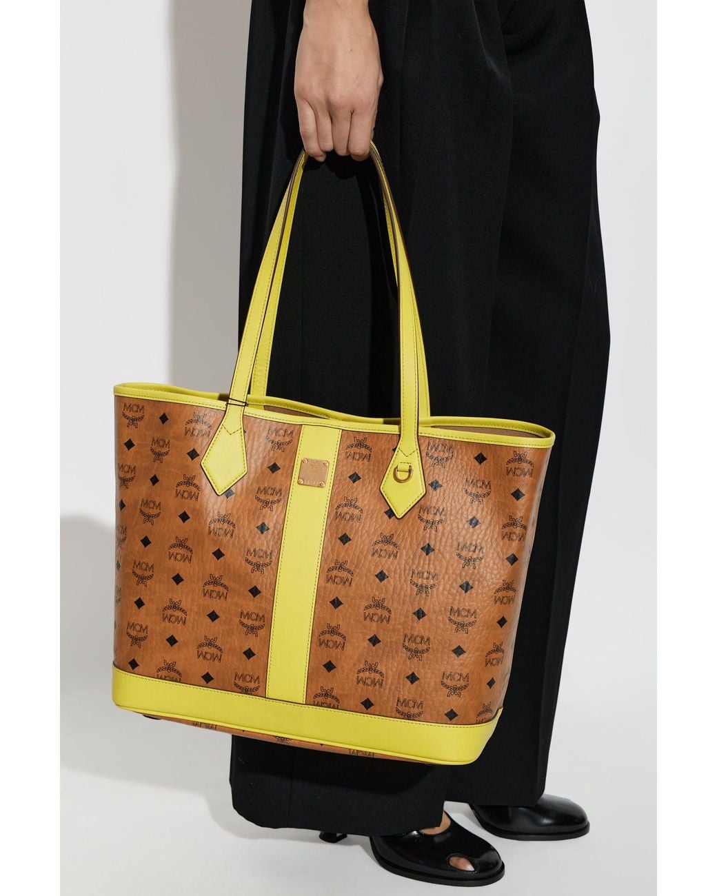 MCM Yellow 'Liz' Shopper Bag