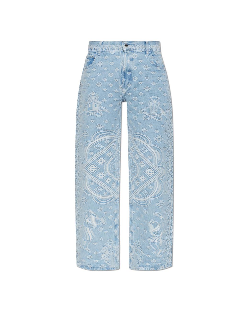 Casablanca Blue Patterned Jeans for men