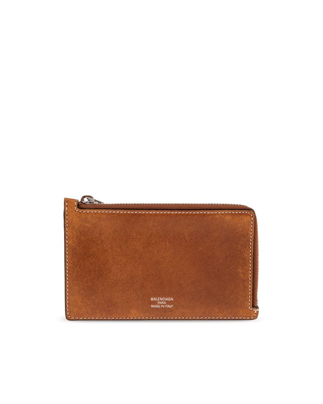 Balenciaga Brown Leather Card Holder