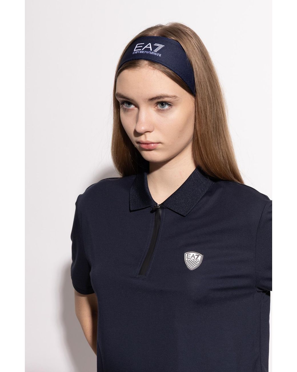 EA7 Black Tennis Headband