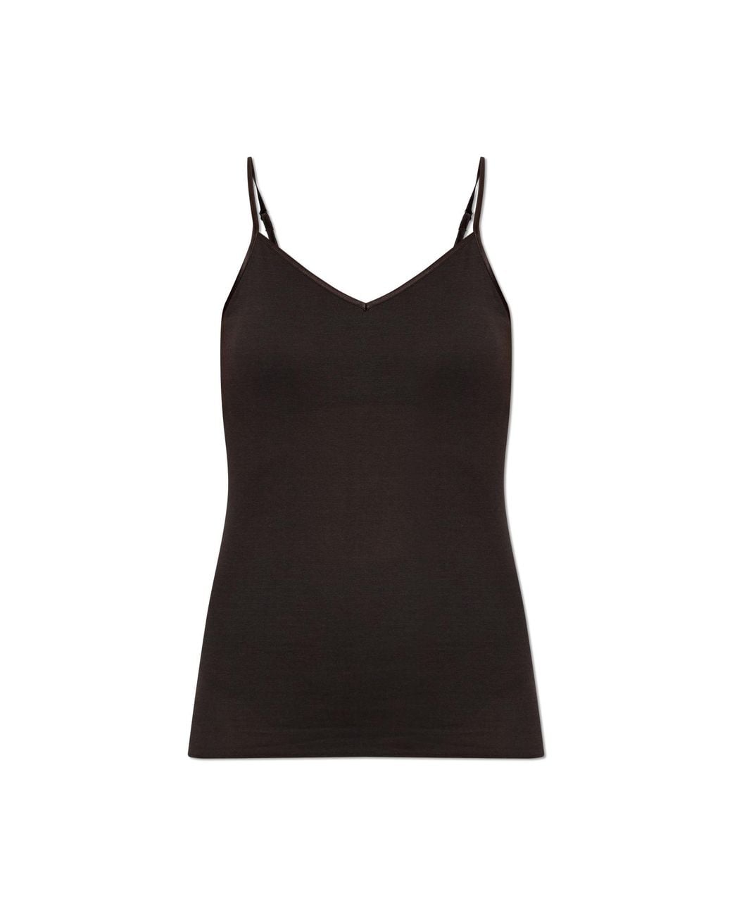 Hanro Black Lingerie Top From The 'Cotton Seamless' Collection