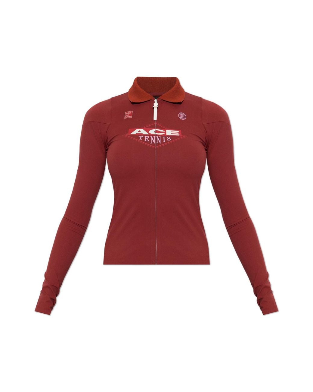 LACOSTE RUNWAY Red Long-Sleeve Top