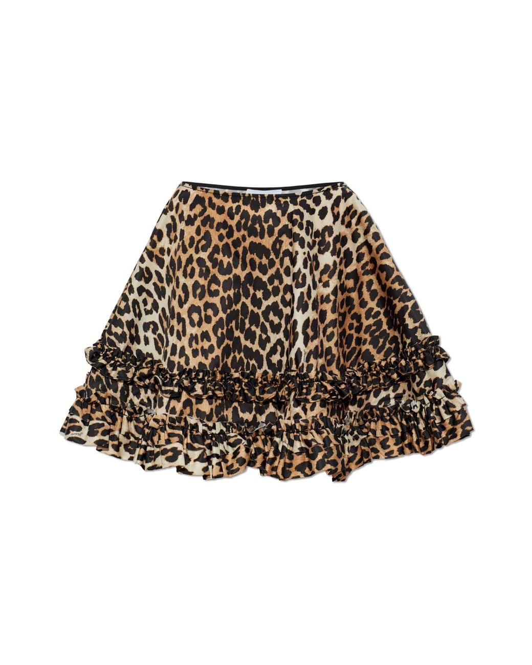 Ganni Brown Ruffled Skirt