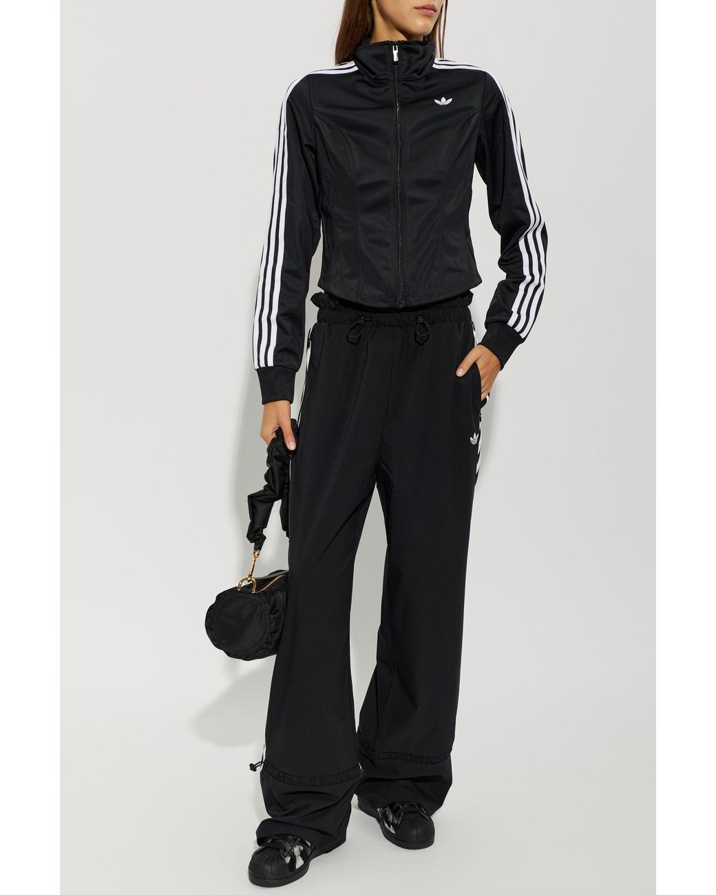Adidas Originals Black Wide-Leg Trousers