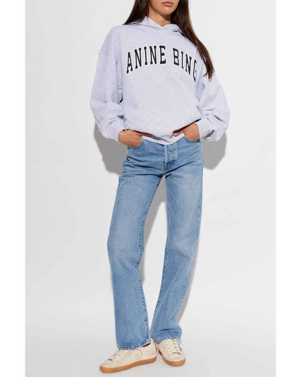 Anine Bing White Harvey Sweatshirt