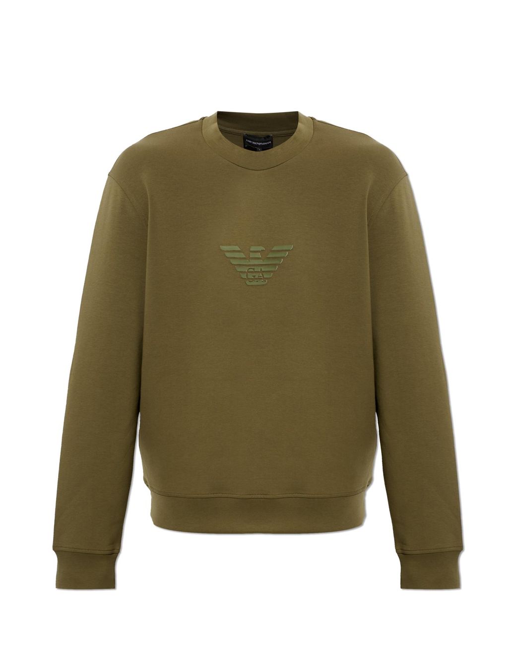 Emporio Armani Green Sweatshirt With Logo for men