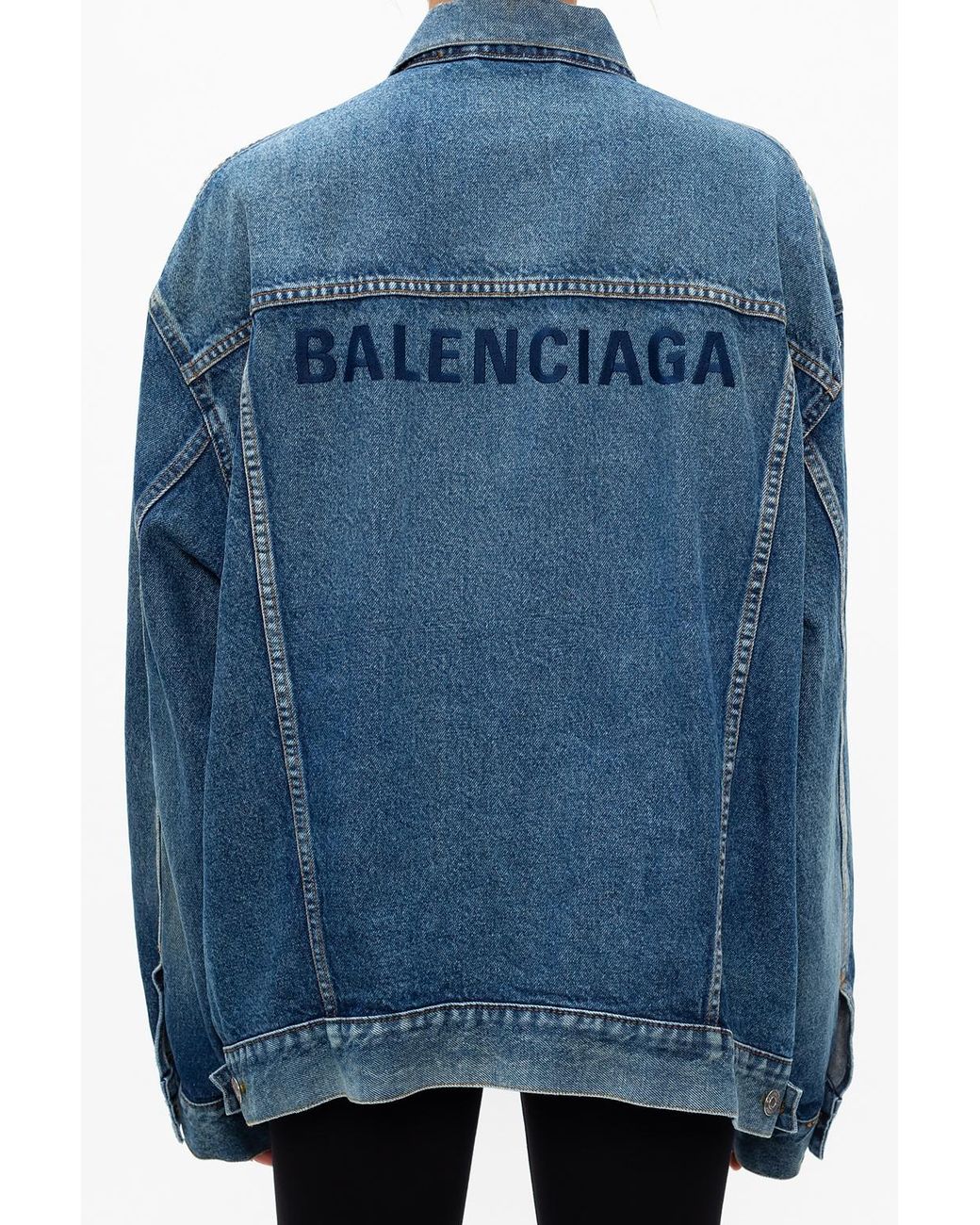Balenciaga Jacket With Logo Blue |