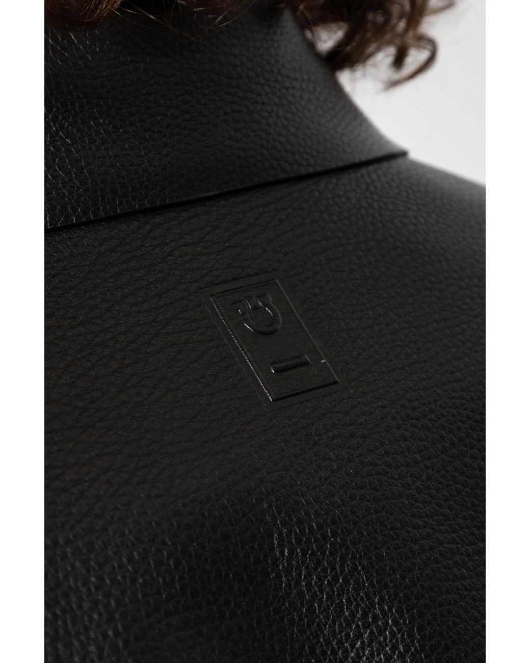 Ferragamo Black Leather Jacket for men