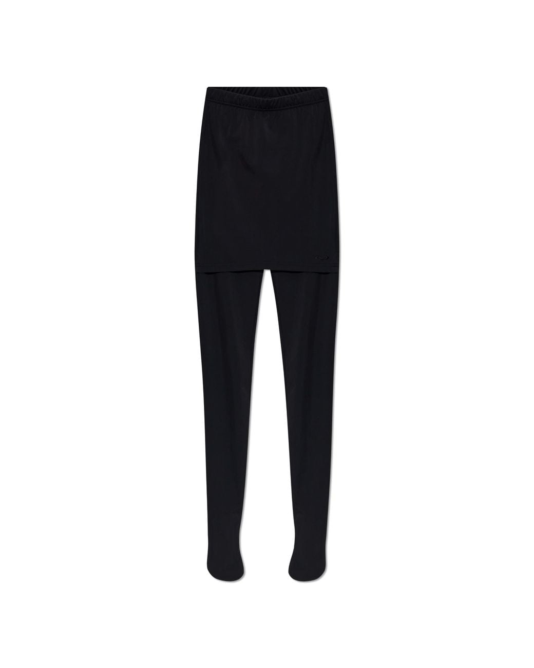 Vetements Black Leggings With A Front Pleat