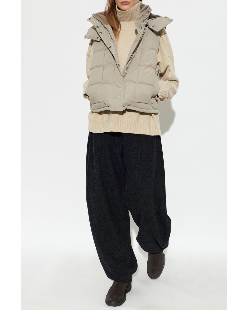 Rethinkit Studios Natural Turtleneck With Logo Patch