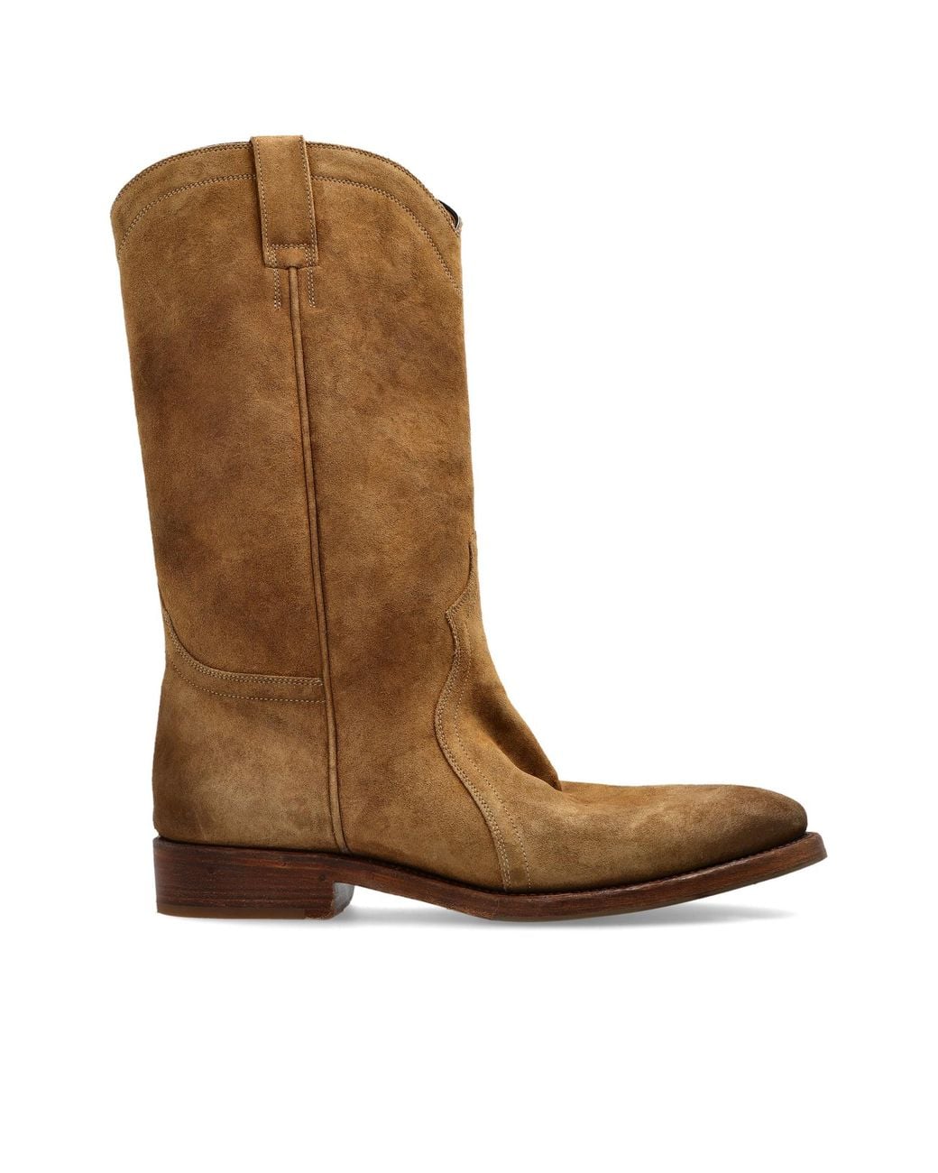 Jil Sander Brown Suede Ankle Boots 'Bruce' for men