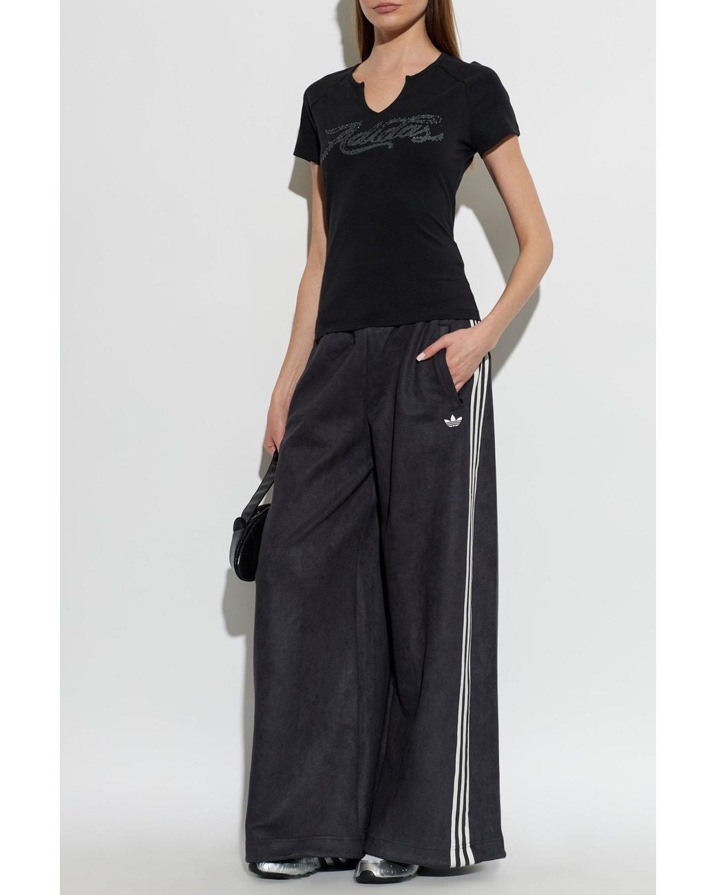 Adidas Originals Blue Wide-Leg Track Pants