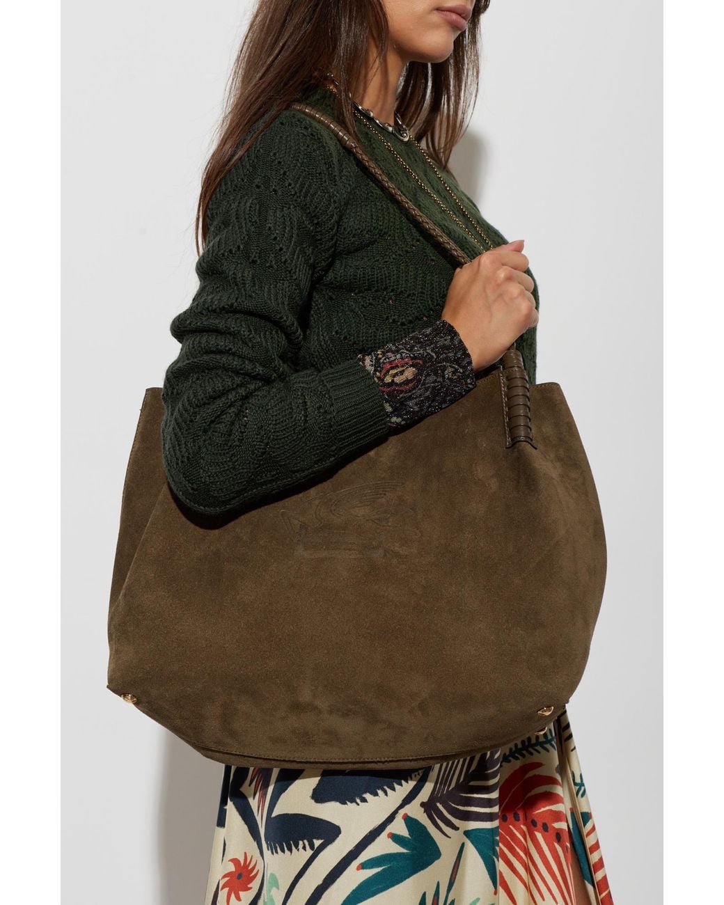 Etro Brown "Libra Large" Bag