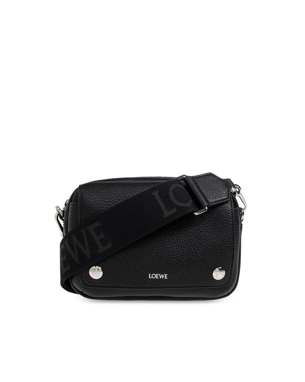Loewe Black "Pebble Messenger Small" Shoulder Bag for men