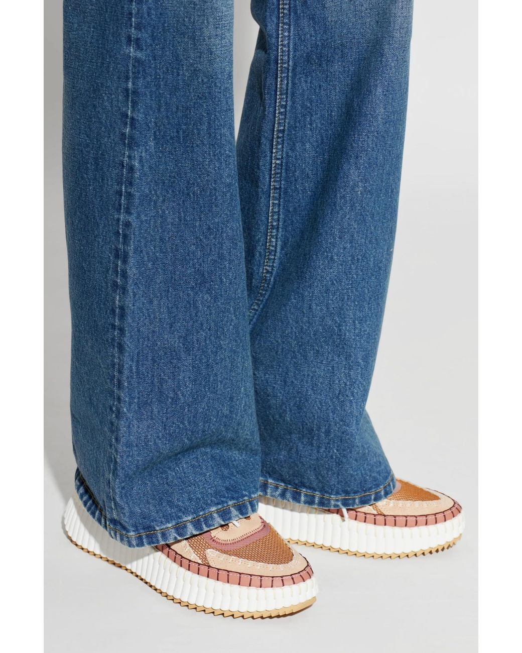 Chloé Brown Sports Shoes On A 'Nama' Platform