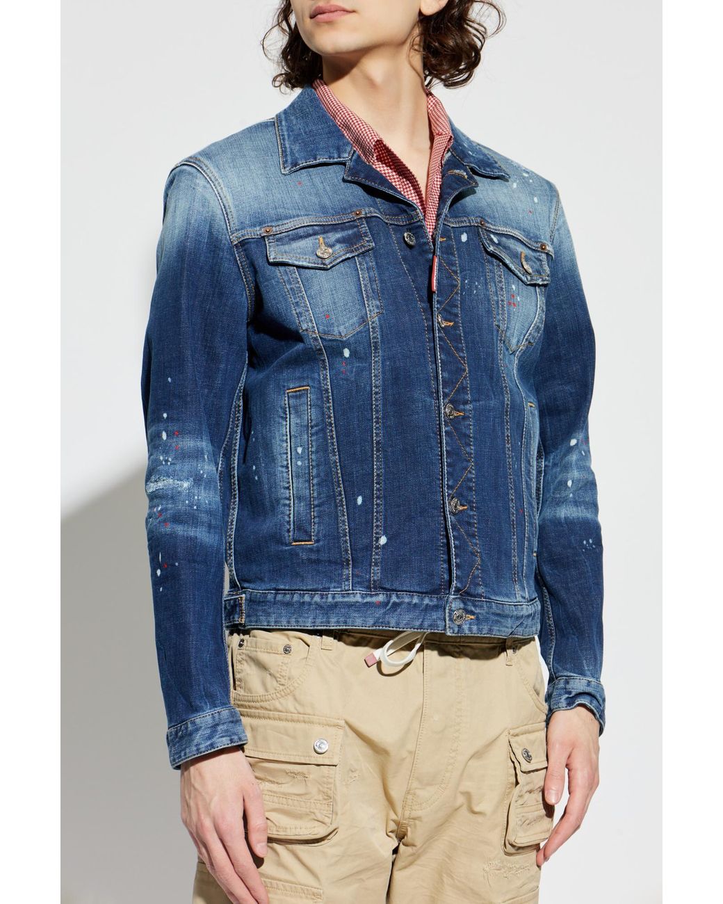 DSquared² Blue Denim Jacket With 'Vintage' Effect for men