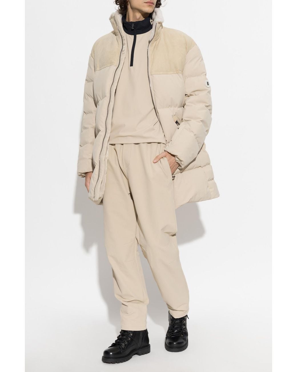 Bogner Natural 'Clark' Turtleneck Top for men